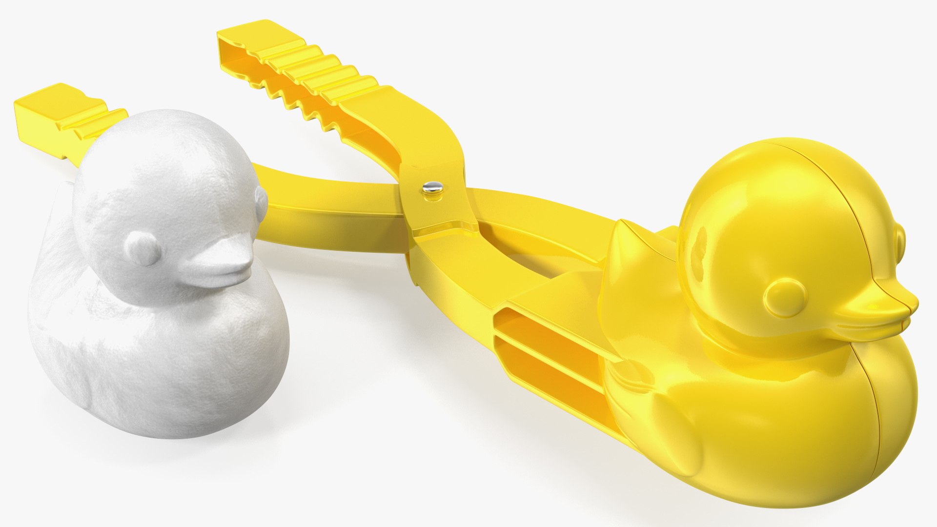 Duck Shaped Snowball Maker Clip with Snowball 3D model preview