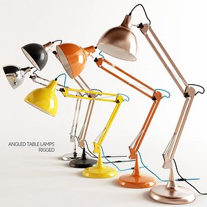 table lamps angled rigged 3d max