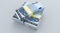 Euro 20 Euro Banknote 2002 Obverse 3D Model EUR20