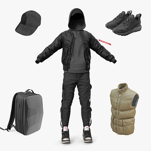 Mens Casual Clothing Collection 2 3D