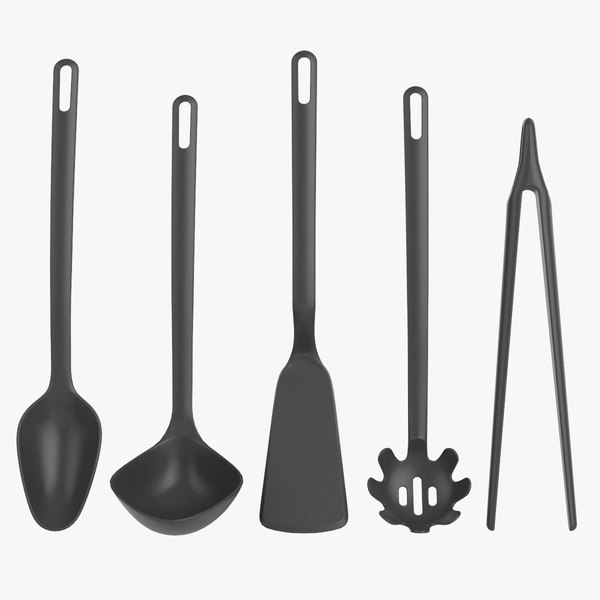 Kitchen 5-piece utensil set 3D model