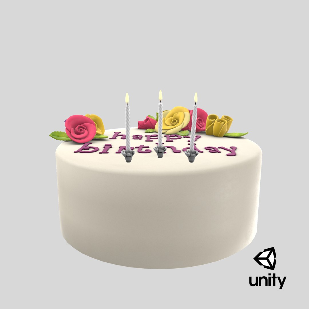 Birthday Cake Candles 02 Obj