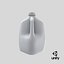 Plastic Milk Carton 02 Blank Blue Green and Red Label 3D model