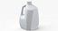 Plastic Milk Carton 02 Blank Blue Green and Red Label 3D model