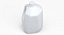 Plastic Milk Carton 02 Blank Blue Green and Red Label 3D model
