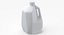 Plastic Milk Carton 02 Blank Blue Green and Red Label 3D model