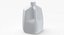 Plastic Milk Carton 02 Blank Blue Green and Red Label 3D model