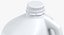 Plastic Milk Carton 02 Blank Blue Green and Red Label 3D model