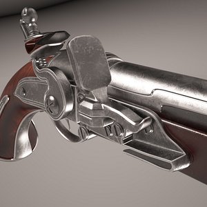 pistol duels weapon 3d model