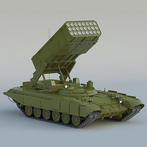 3D TOS-1 Multiple Rocket Launcher model