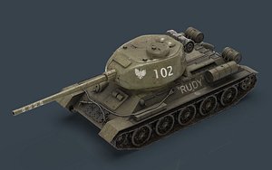 3D model t 34 rudy