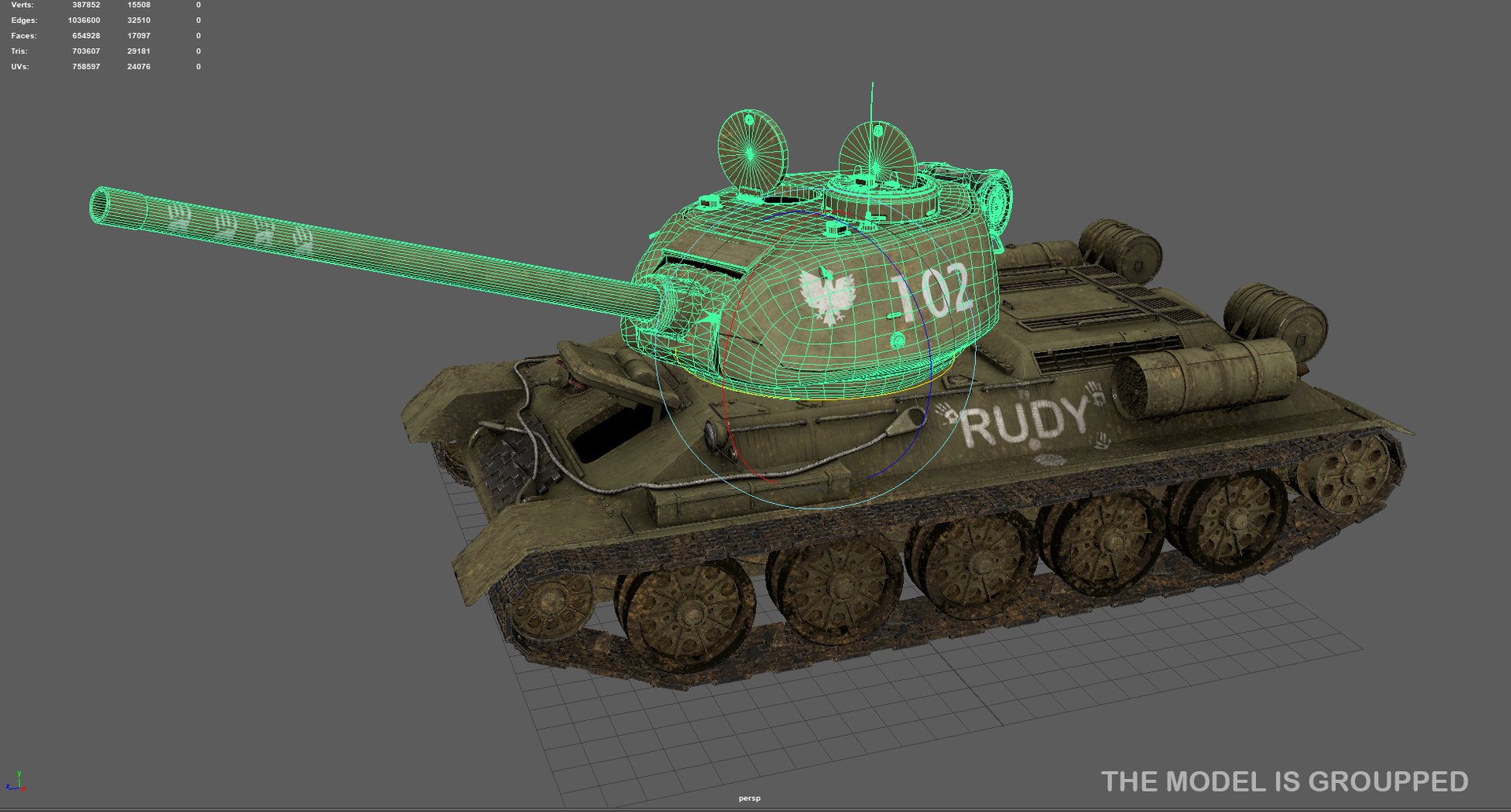 3D model t 34 rudy - TurboSquid 1666407