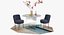 3D calliope dining table modern model