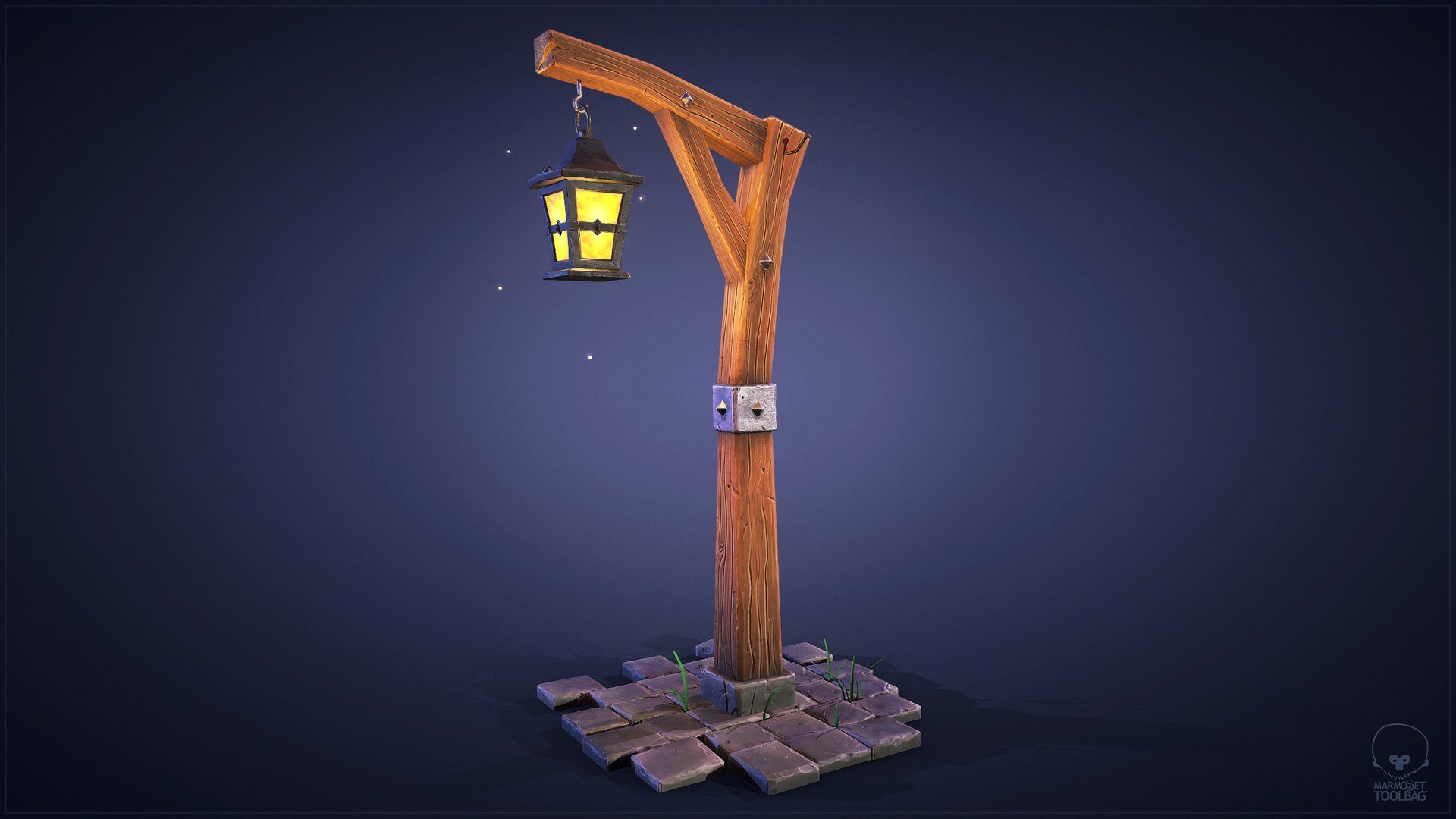 Lantern on pole outlet