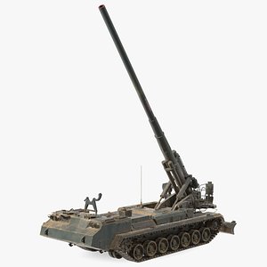 2S7 Pion Heavy Artillery Armed Position Dirty model