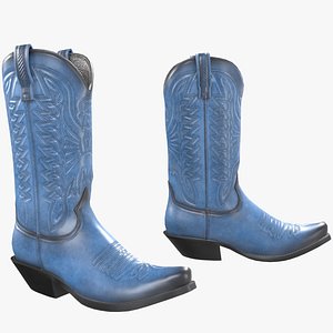 Blue Western Boots