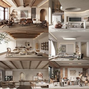 Wabi Sabi Living Room and Dining Room Collection model