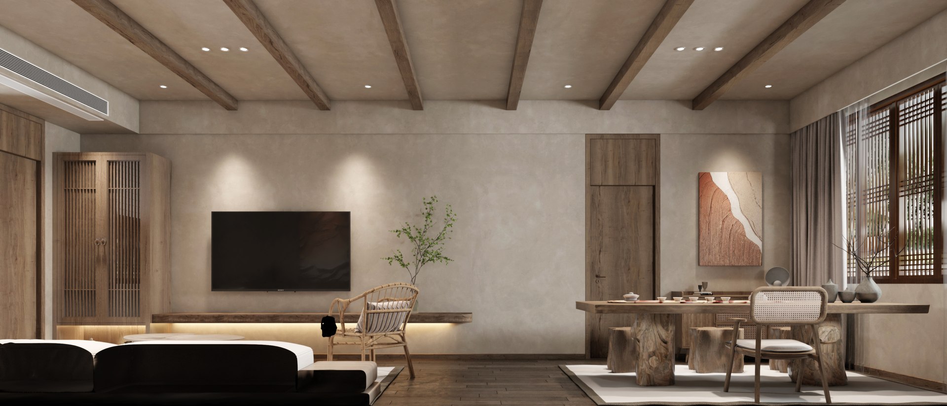Wabi Sabi Living Room And Dining Room Collection Model - TurboSquid 2374119