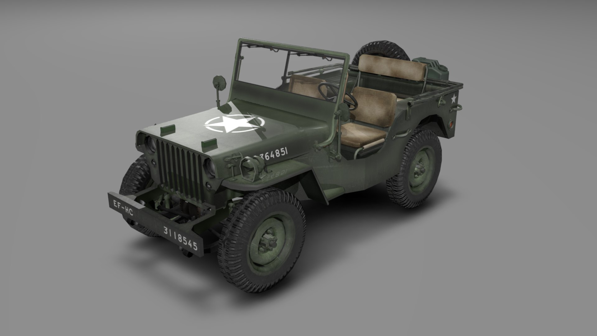 3D Jeep - WWII model https://p.turbosquid.com/ts-thumb/du/Isf1lJ/47/cm_willys_jeep_product_shot_1/png/1770623034/1920x1080/fit_q87/e493fd8df71a0f1d60e2e1691282e571d4a6a372/cm_willys_jeep_product_shot_1.jpg