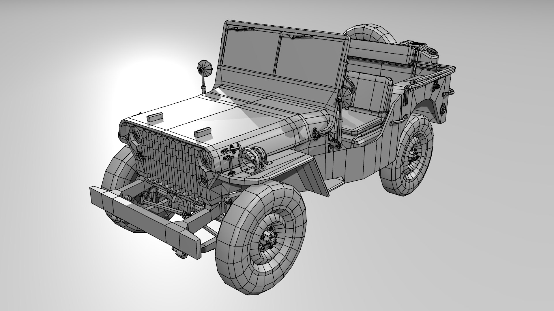 3D Jeep - WWII model https://p.turbosquid.com/ts-thumb/du/Isf1lJ/Zp/cm_willys_jeep_wireframe_a/png/1770623038/1920x1080/fit_q87/f2fe2628fe52b739039ab0c408273b523927d3a7/cm_willys_jeep_wireframe_a.jpg
