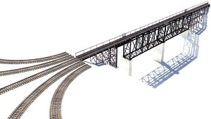 train trestle track 3D model