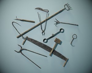 3D Medieval Torture Tools PBR model