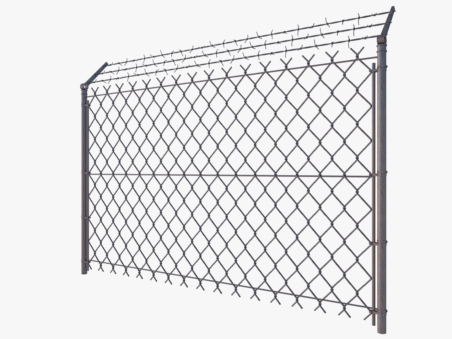 3D Barbed Wire fence collection model TurboSquid 1857244
