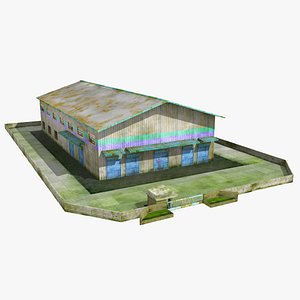 3D model ready warehouse factory