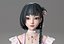 cartoon manga girl asian Japanese anime characters Loli Low-poly 3D model