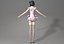 cartoon manga girl asian Japanese anime characters Loli Low-poly 3D model