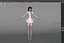 cartoon manga girl asian Japanese anime characters Loli Low-poly 3D model