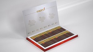 3D model box merci chocolates