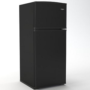 28-inch Wide Top Freezer Refrigerator-16 cu ft WRT316SFDB 3D