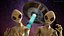 Humanoid Alien Creature Rigged for Maya