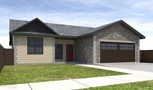 3D home house exterior