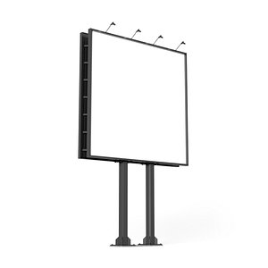 3D Square Advertising Street Billboard - outdoor sign banner