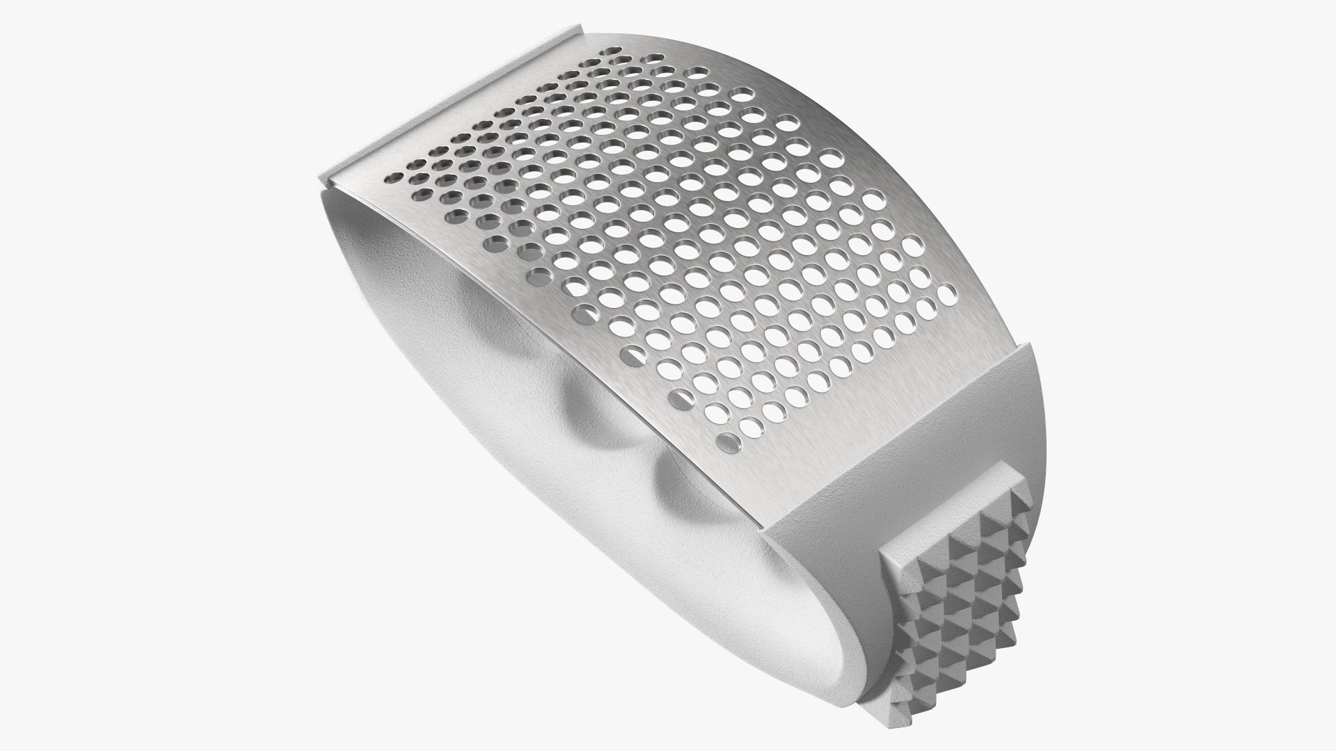 Garlic Crusher with Chipper White 3D model preview