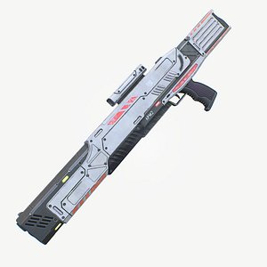 3d model medium laser rifle gun