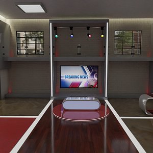 3D TV News Studio