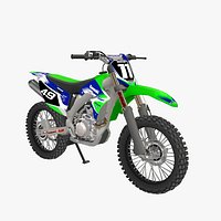 Kawasaki KX450F Motorcycle - Low Poly