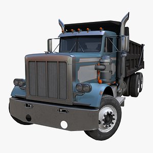 American Dump truck PBR 3D model