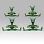 Low Poly Green Reptil