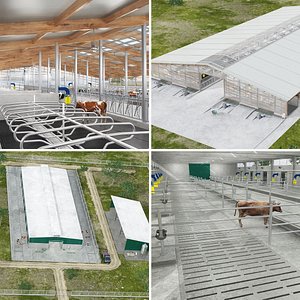 Cow Farm Barn Scene Collection