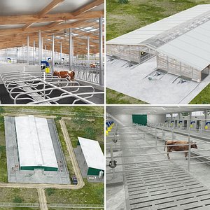 Cow Farm Barn Scene Collection