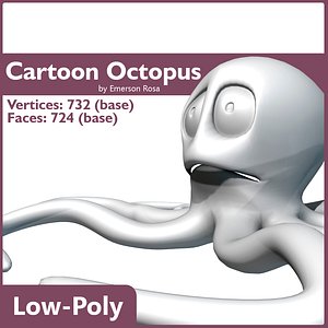 3d octopus mesh model