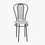Stuhl aus Metall und Stoff