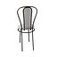 Stuhl aus Metall und Stoff