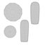 Stuhl aus Metall und Stoff