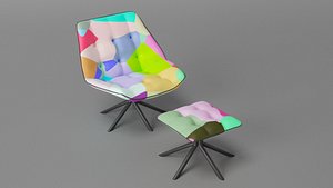 Colorful Swivel Chair 3D model