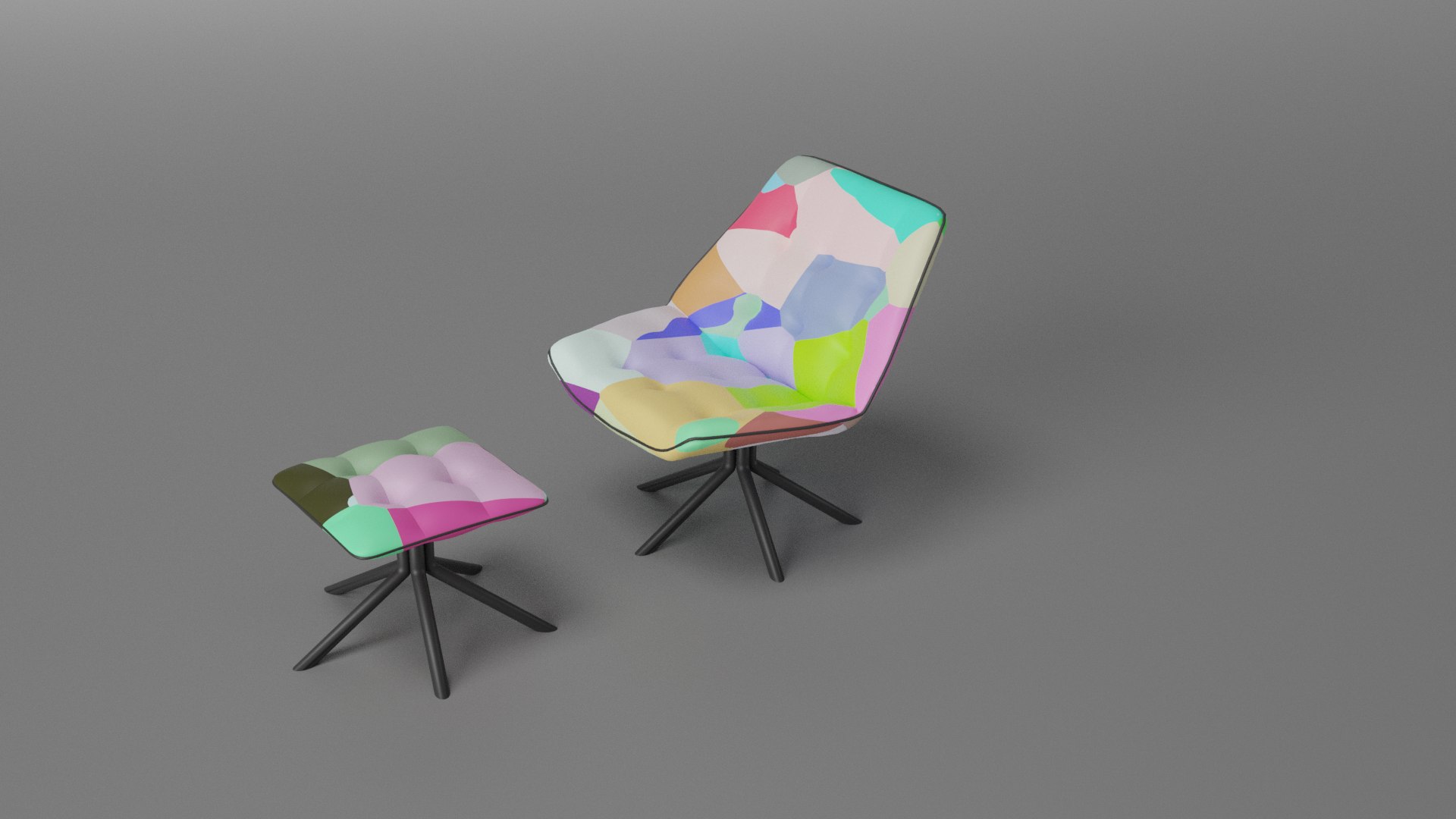 Colorful Swivel Chair 3D Model - TurboSquid 2185202